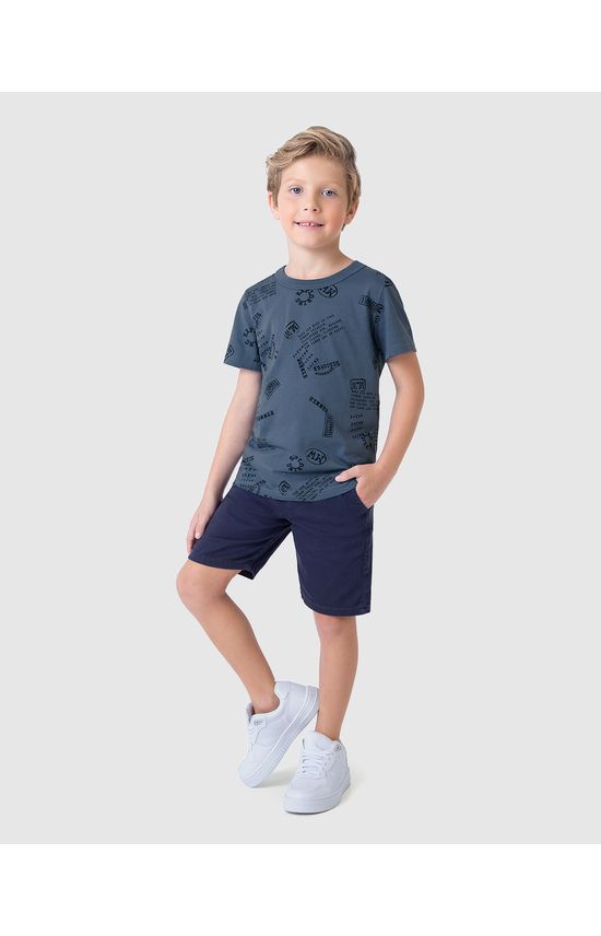 Camiseta Infantil Menino Estampada Em Algodão Malwee Kids