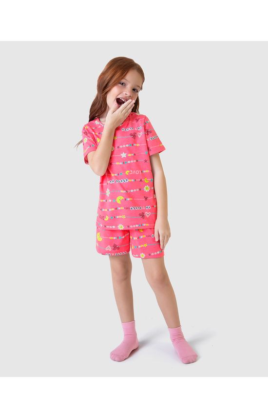 Pijama Infantil Menina Estampa Corrida Em Algodão Malwee Kids