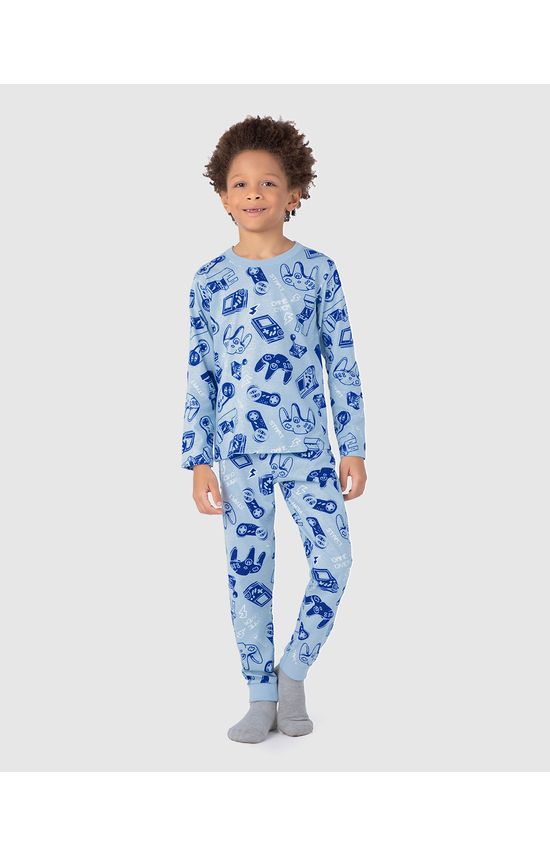 Pijama Infantil Menino Estampa Corrida Em Algodão Malwee Kids