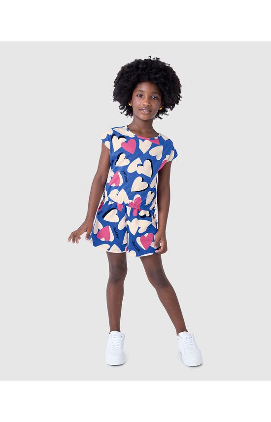 Blusa Infantil Menina Estampada Barra Elástico Em Algodão Malwee Kids