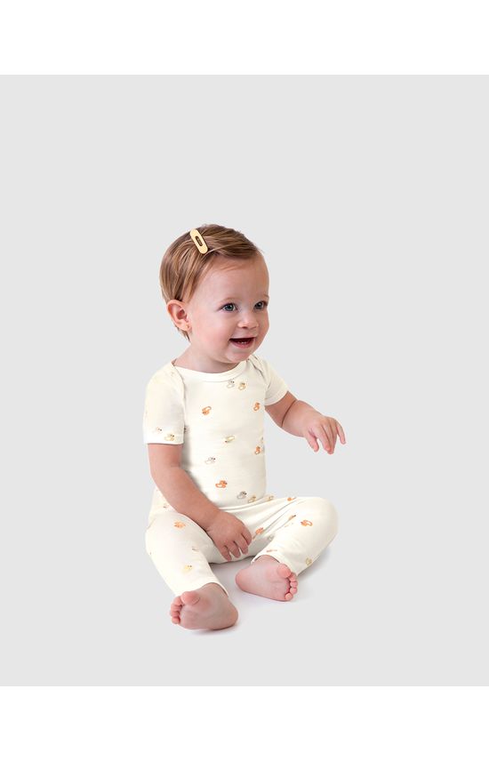 Calça Bebê Unissex Saruel Estampada Em Algodão Malwee Kids