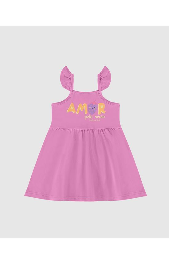 Vestido Infantil Amor Pelo Verão Em Algodão Malwee Kids