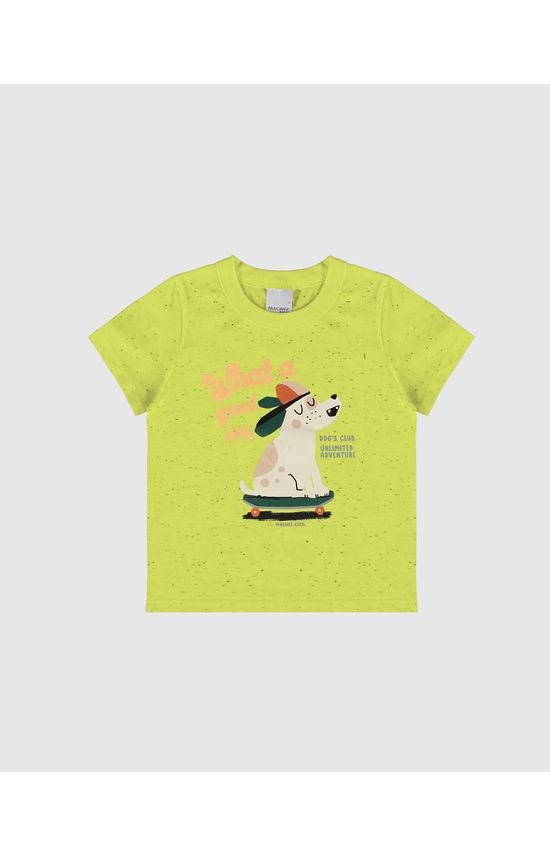 Camiseta Infantil Menino What A Great Day Em Malha Botonê Malwee Kids