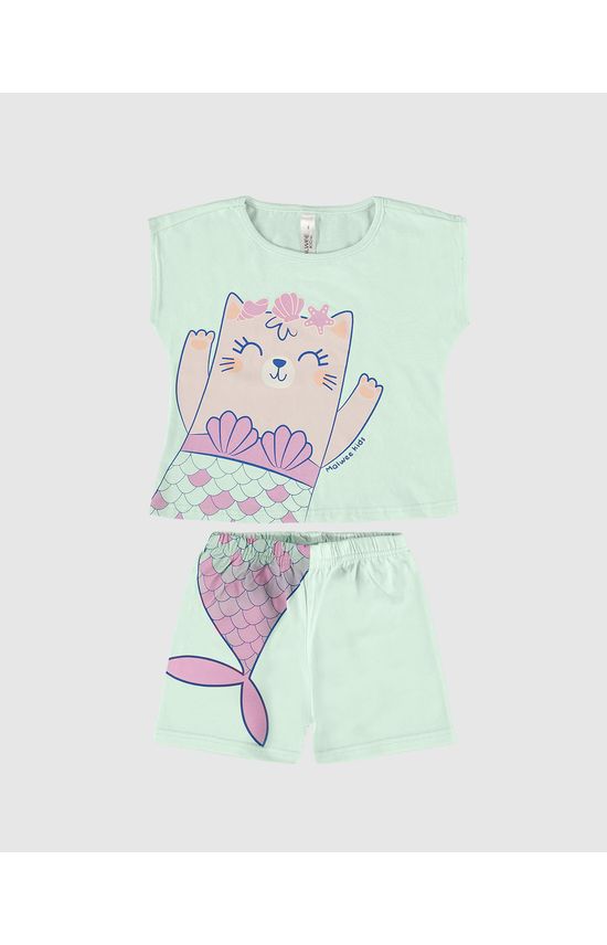Pijama Infantil Menina Estampa Brilha No Escuro Em Algodão Malwee Kids