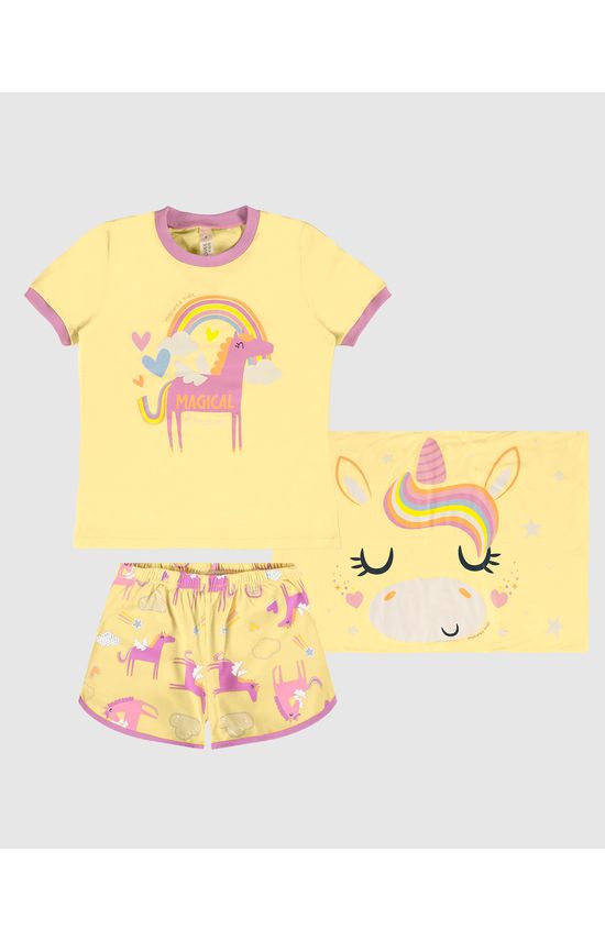 Pijama Infantil Menina Magical Dream + Fronha Em Algodão Malwee Kids