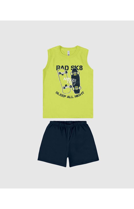 Pijama Infantil Menino Regata Rad Sk8 Em Algodão Malwee Kids