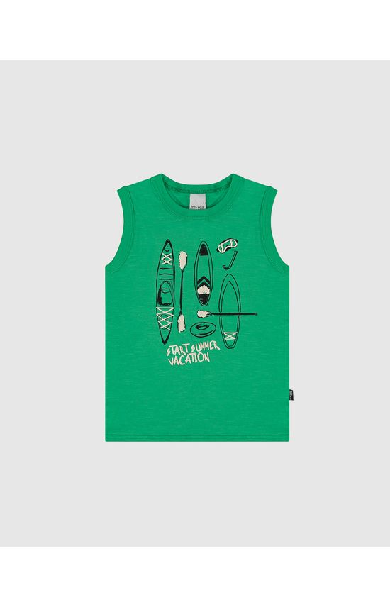 Regata Infantil Menino Start Summer Vacation Em Malha Listrada Malwee Kids