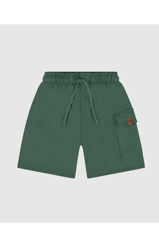 Bermuda Infantil Menino Com Bolso Cargo Em Moletinho Malwee Kids
