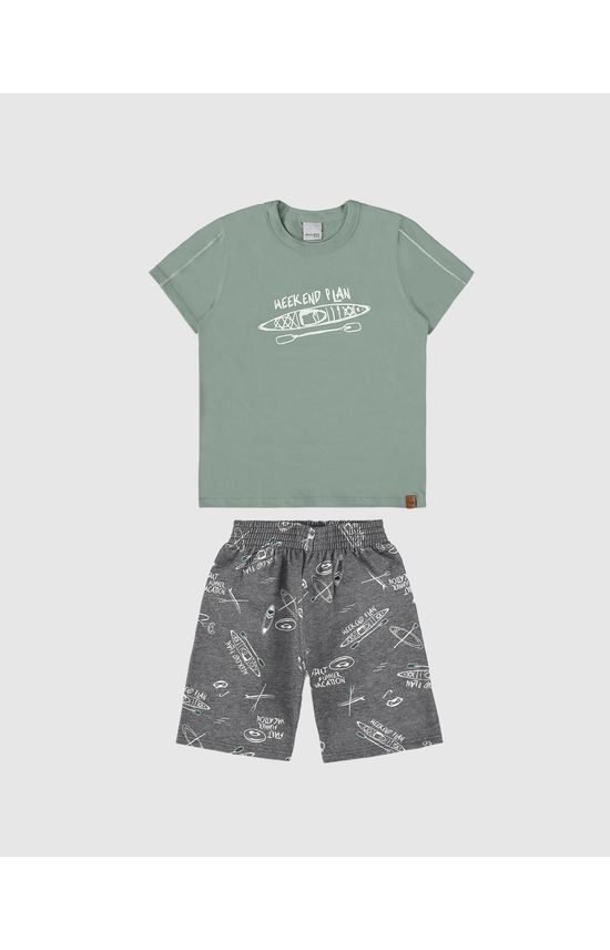 Conjunto Infantil Menino Weekend Plan Em Algodão Malwee Kids