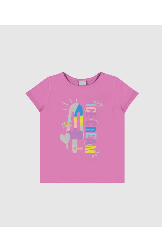 Blusa Infantil Menina Ice Cream Em Algodão Malwee Kids