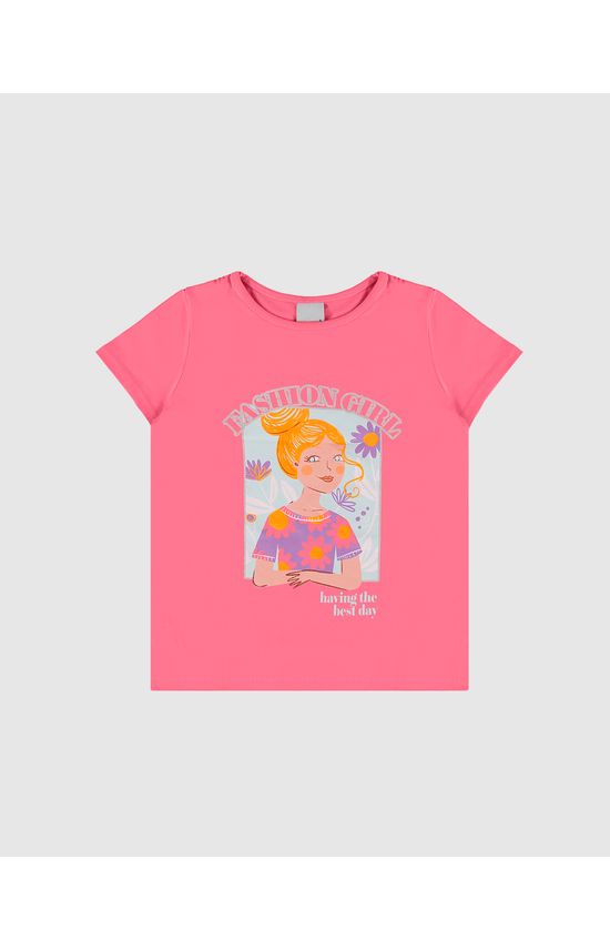 Blusa Infantil Menina Fashion Girl Em Algodão Malwee Kids