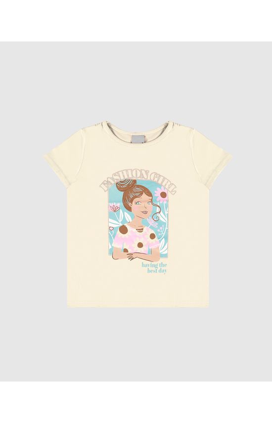 Blusa Infantil Menina Fashion Girl Em Algodão Malwee Kids