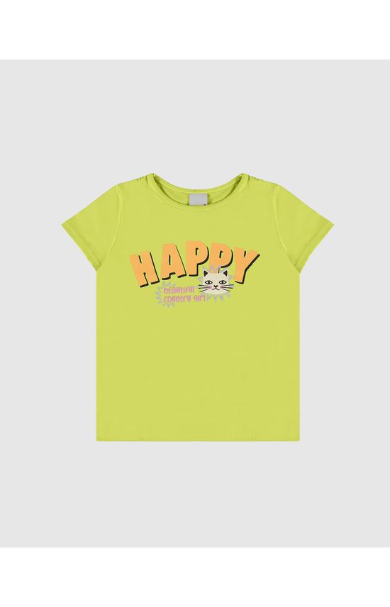 Blusa Infantil Menina Happy Em Algodão Malwee Kids