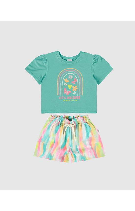 Conjunto Infantil Menina Let’s Discover The World Together Malwee Kids
