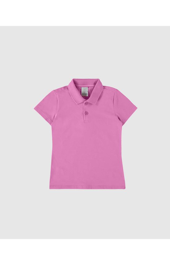 Blusa Polo Infantil Menina Em Algodão Malwee Kids