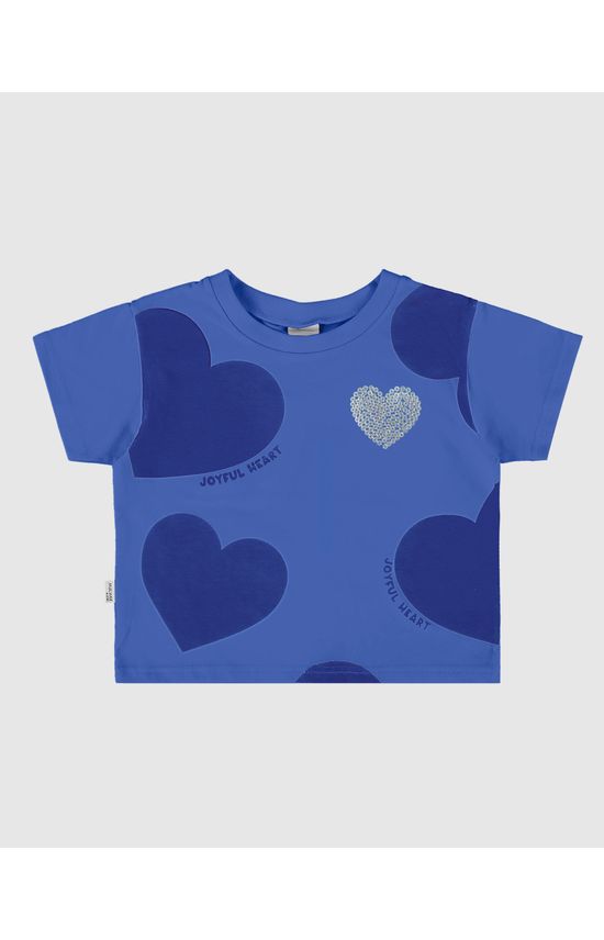 Blusa Infantil Menina Estampa + Bordado Lantejoulas Em Algodão Malwee Kids