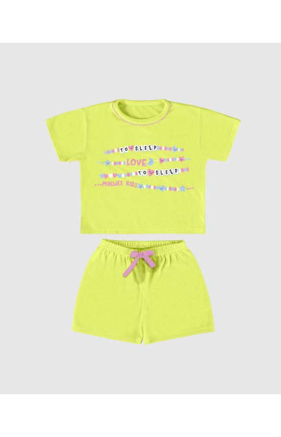 Pijama Infantil Menina Blusa To Sleep Em Malha Rajada Malwee Kids