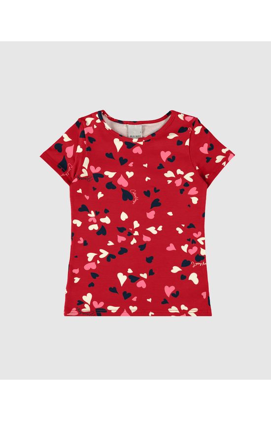 Blusa Infantil Menina Estampada Em Algodão Malwee Kids