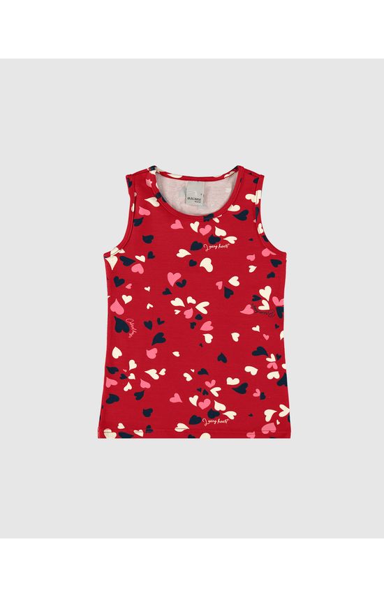 Regata Infantil Menina Estampada Em Algodão Malwee Kids