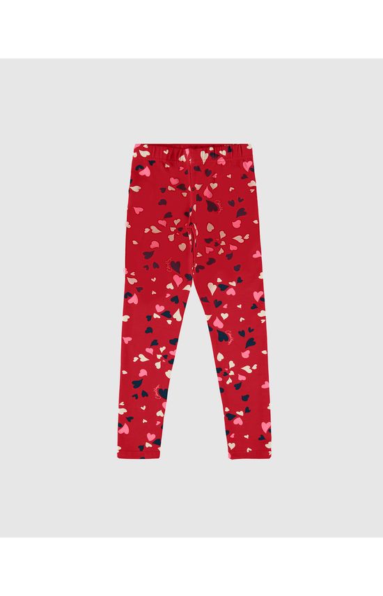Calça Legging Infantil Estampada Em Algodão Malwee Kids