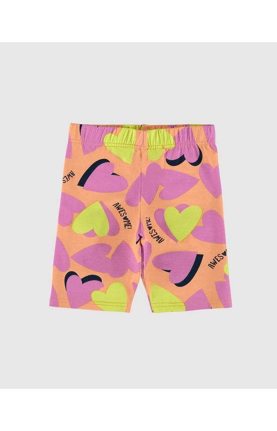 Bermuda Infantil Menina Estampada Em Algodão Malwee Kids