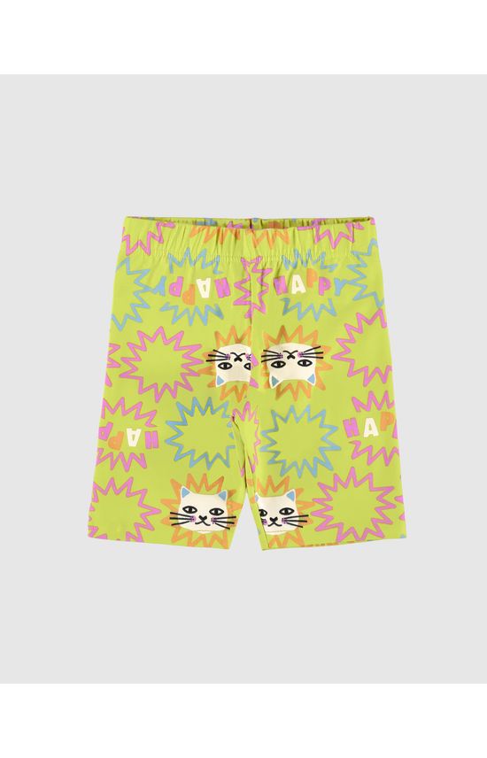 Bermuda Infantil Menina Estampada Em Algodão Malwee Kids
