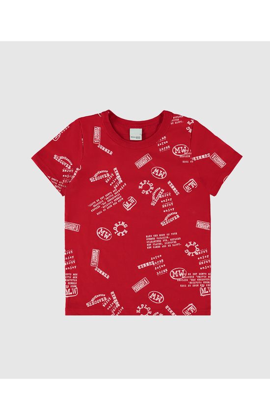 Camiseta Infantil Menino Estampada Em Algodão Malwee Kids