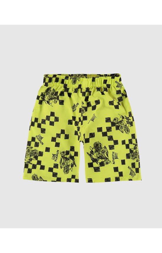 Bermuda Infantil Menino Estampada Em Microfibra Malwee Kids