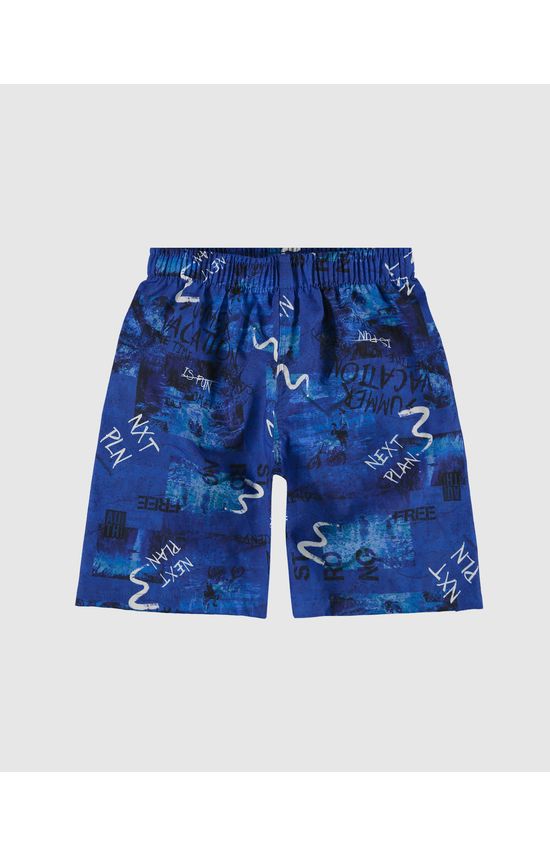 Bermuda Infantil Menino Estampada Em Microfibra Malwee Kids