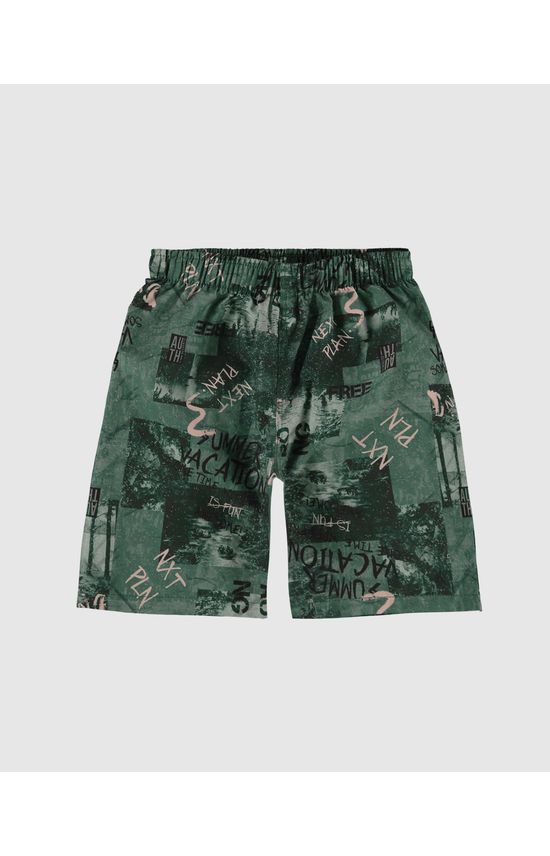 Bermuda Infantil Menino Estampada Em Microfibra Malwee Kids