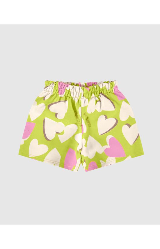 Shorts Infantil Menina Clochard Estampado Em Moletinho Malwee Kids