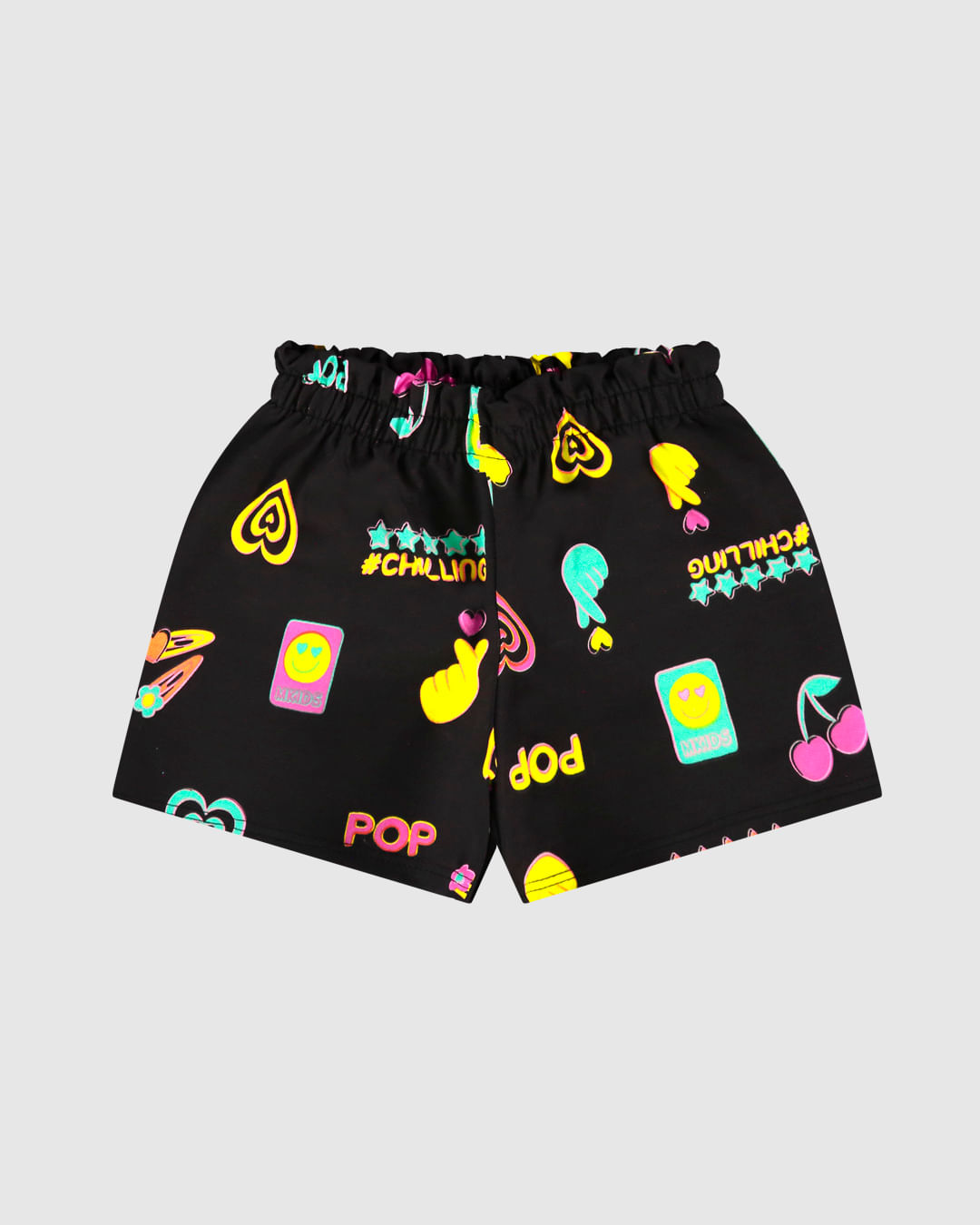 Shorts Infantil Menina Clochard Estampado Em Moletinho Malwee Kids - Imagem 4