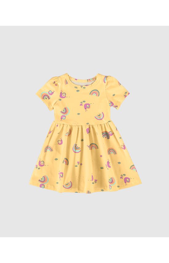 Vestido Infantil Rodado Em Algodão Malwee Kids