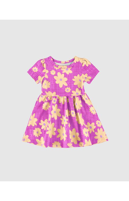 Vestido Infantil Rodado Em Algodão Malwee Kids