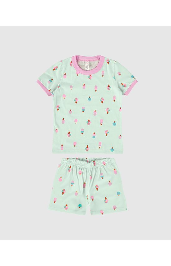 Pijama Infantil Menina Brilha No Escuro Em Algodão Malwee Kids
