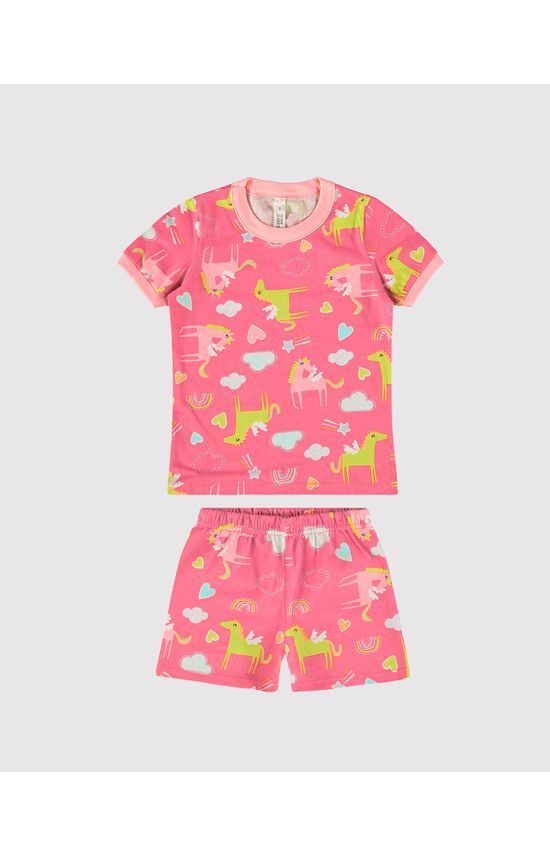 Pijama Infantil Menina Brilha No Escuro Em Algodão Malwee Kids