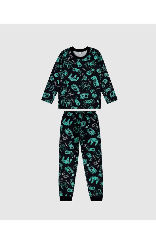 Pijama Infantil Menino Estampa Corrida Em Algodão Malwee Kids