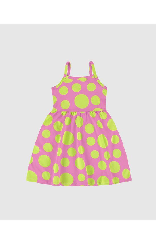 Vestido Infantil Rodado Decote Reto Em Algodão Malwee Kids