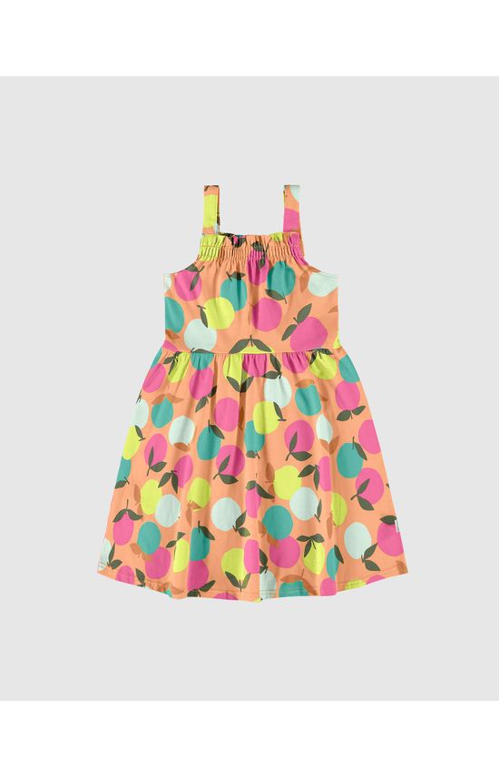 Vestido Infantil Regata Frutas Em Algodão Malwee Kids