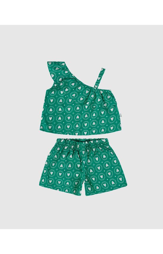 Conjunto Infantil Menina Blusa Ombro Só Em Viscose Malwee Kids