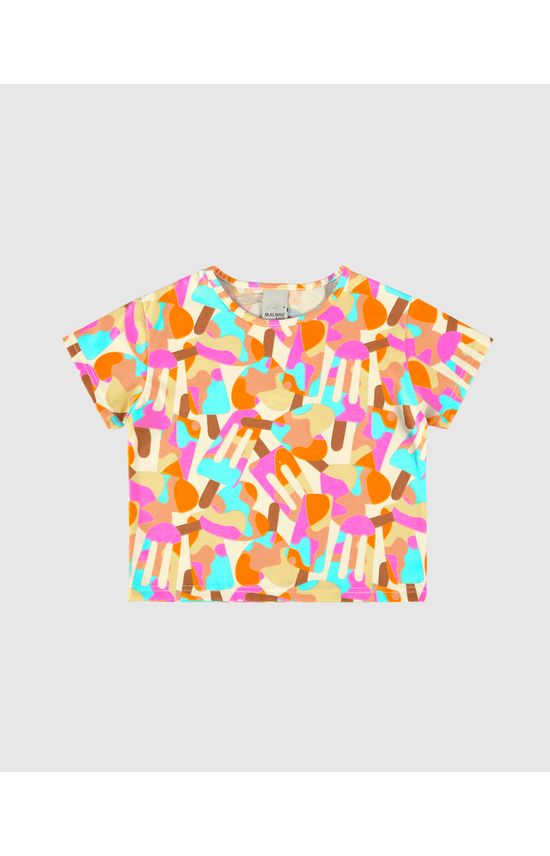 Blusa Infantil Menina Box Estampada Em Algodão Malwee Kids