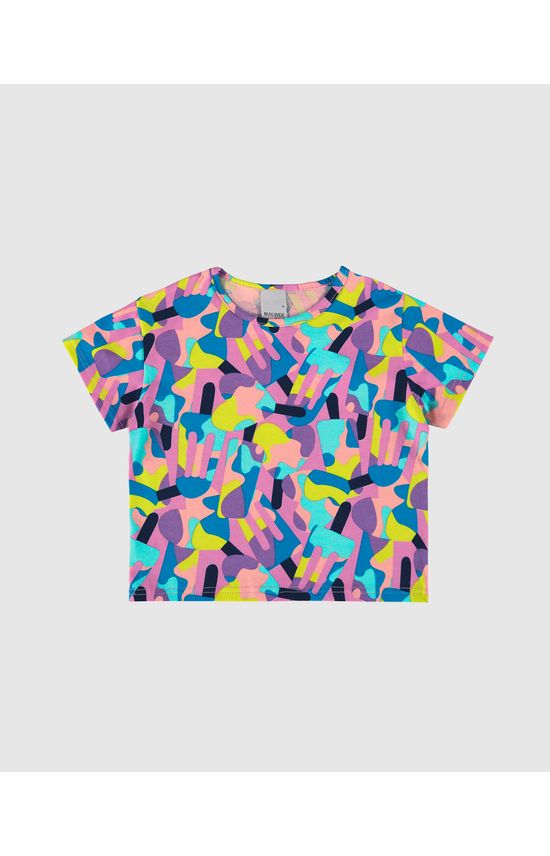 Blusa Infantil Menina Box Estampada Em Algodão Malwee Kids