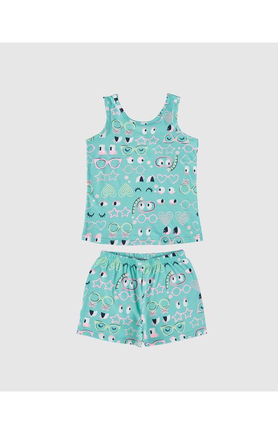 Pijama Infantil Menina Regata E Shorts Em Algodão Malwee Kids
