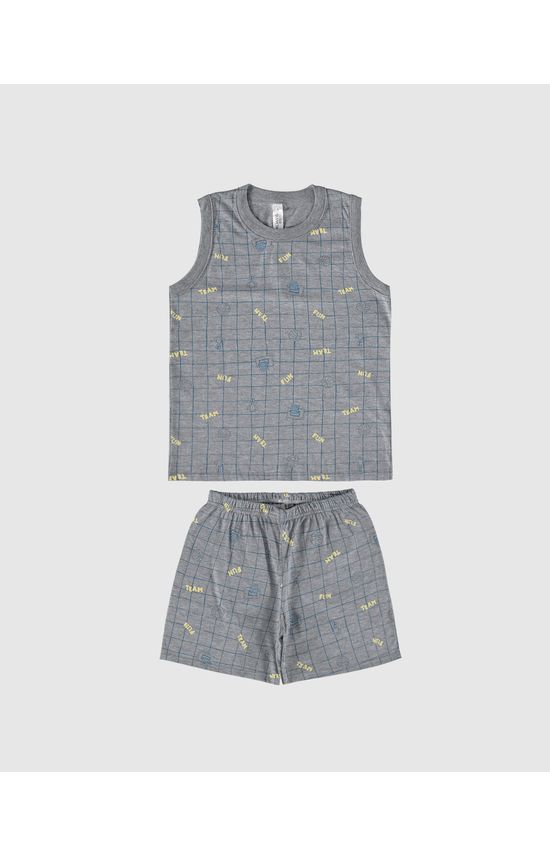 Pijama Infantil Menino Regata E Shorts Estampado Em Algodão Malwee Kids