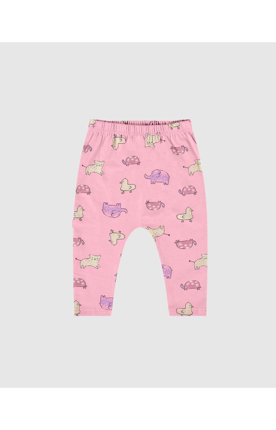 Calça Bebê Unissex Saruel Estampada Em Algodão Malwee Kids