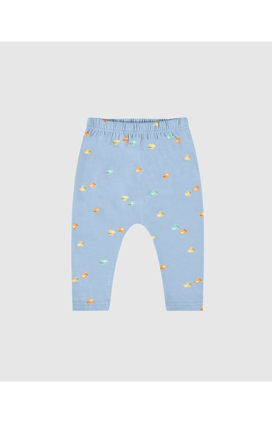 Calça Bebê Unissex Saruel Estampada Em Algodão Malwee Kids
