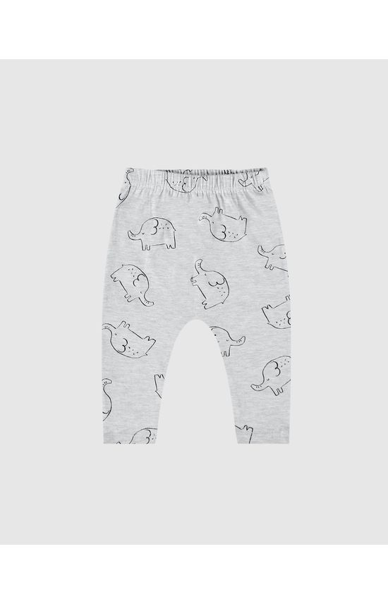 Calça Bebê Unissex Saruel Estampada Em Algodão Malwee Kids