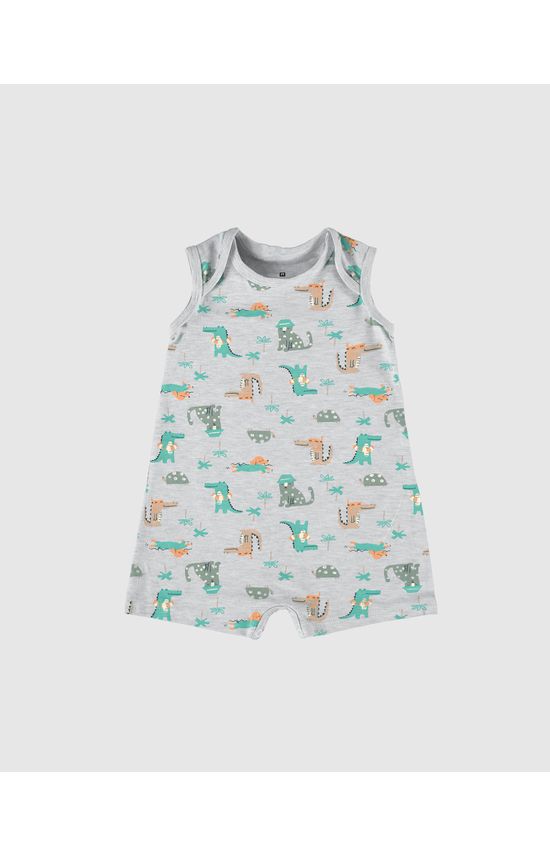 Macaquinho Infantil Menino Estampado Em Algodão Malwee Kids