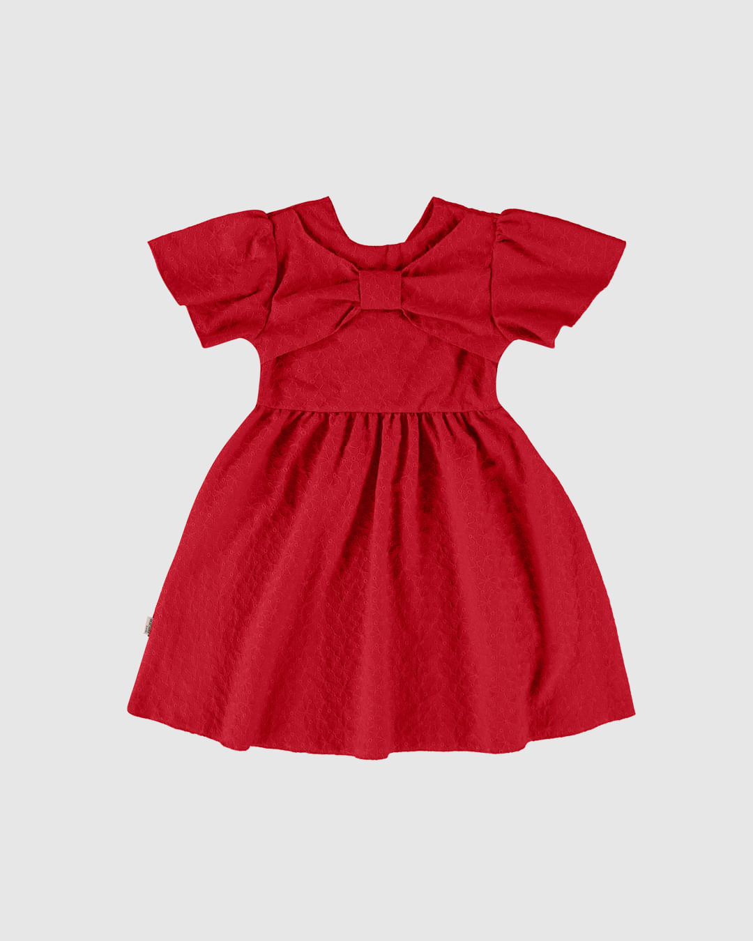 Vestido Infantil Laço Frontal Em Laise Algodão Malwee Kids - Imagem 7