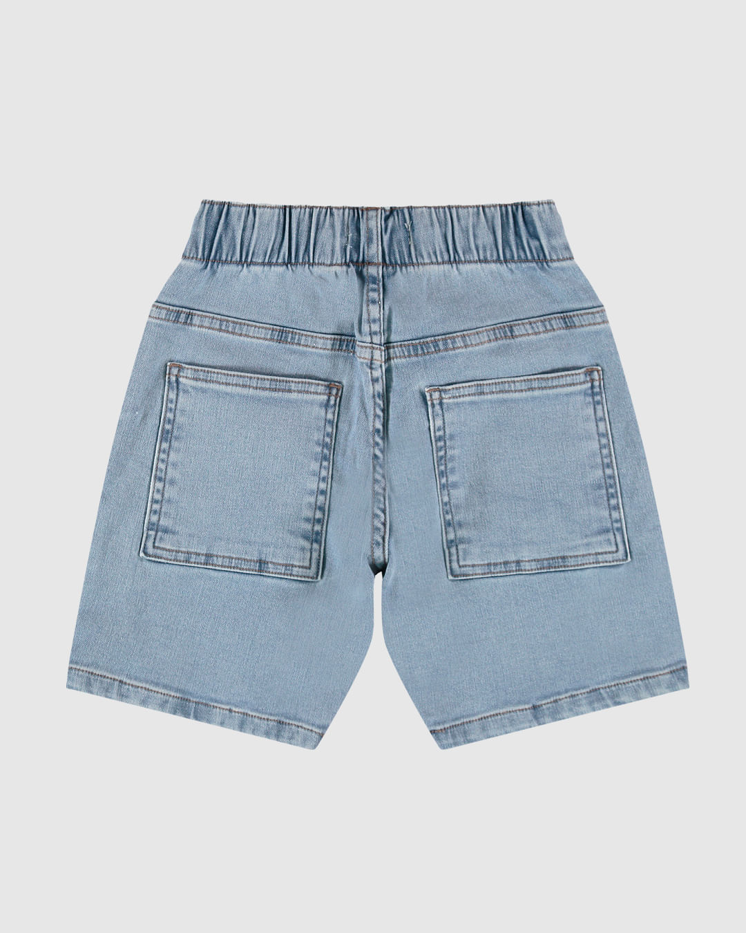 Bermuda Infantil Menino Estampa Just Fun Em Jeans Moletom Malwee Kids - Imagem 3
